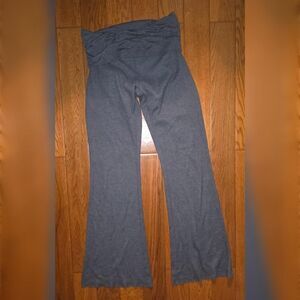 No Boundaries Dark Gray Fold-Over Waist Flare Leggings Yoga Pant